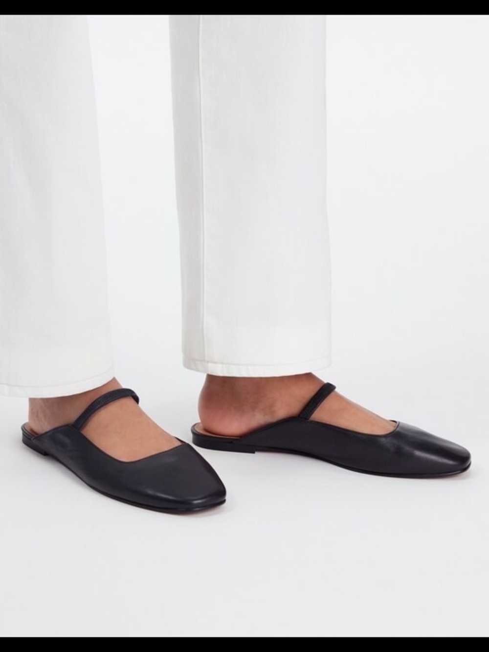 Madewell Black Leather Slip-On Mary Jane Flats - Picture 13 of 13